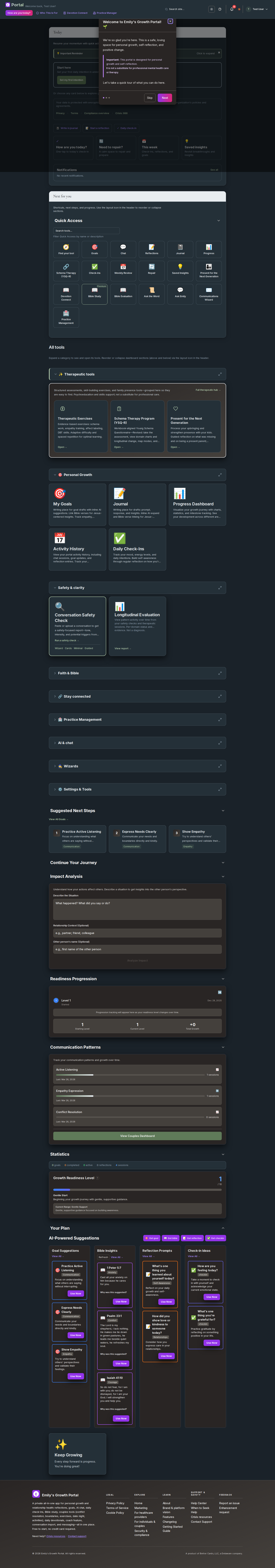 Screenshot: Dashboard