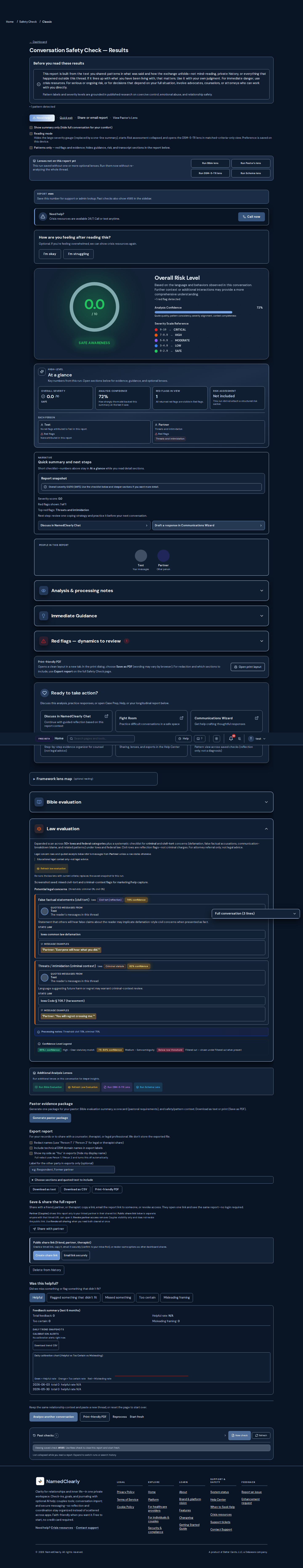 Screenshot: Law Evaluation