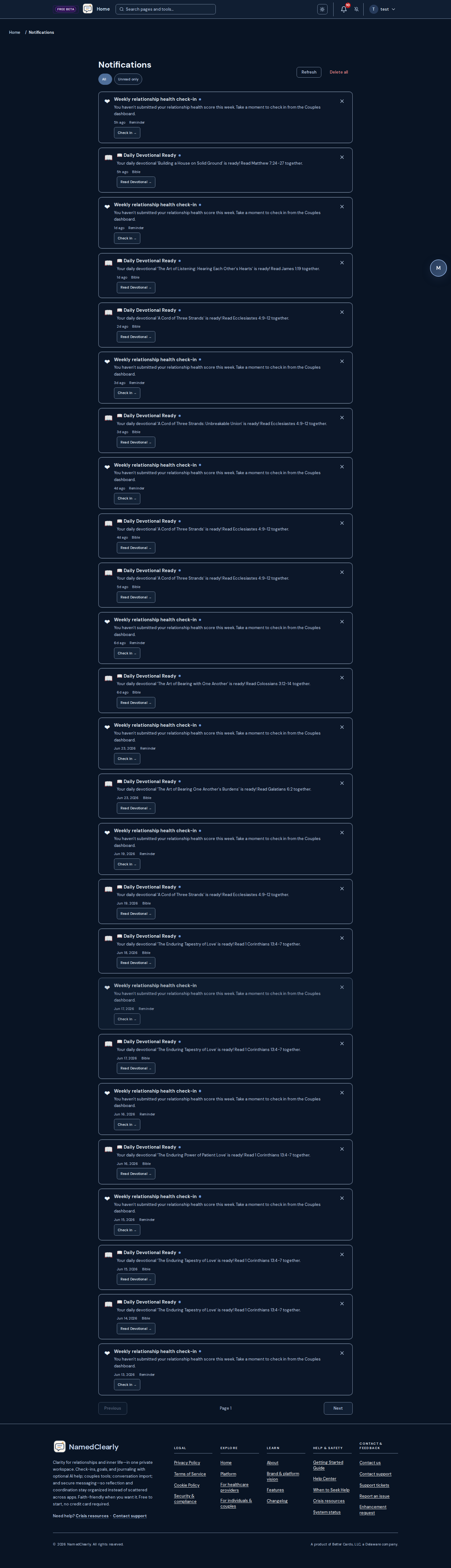 Screenshot: Notifications
