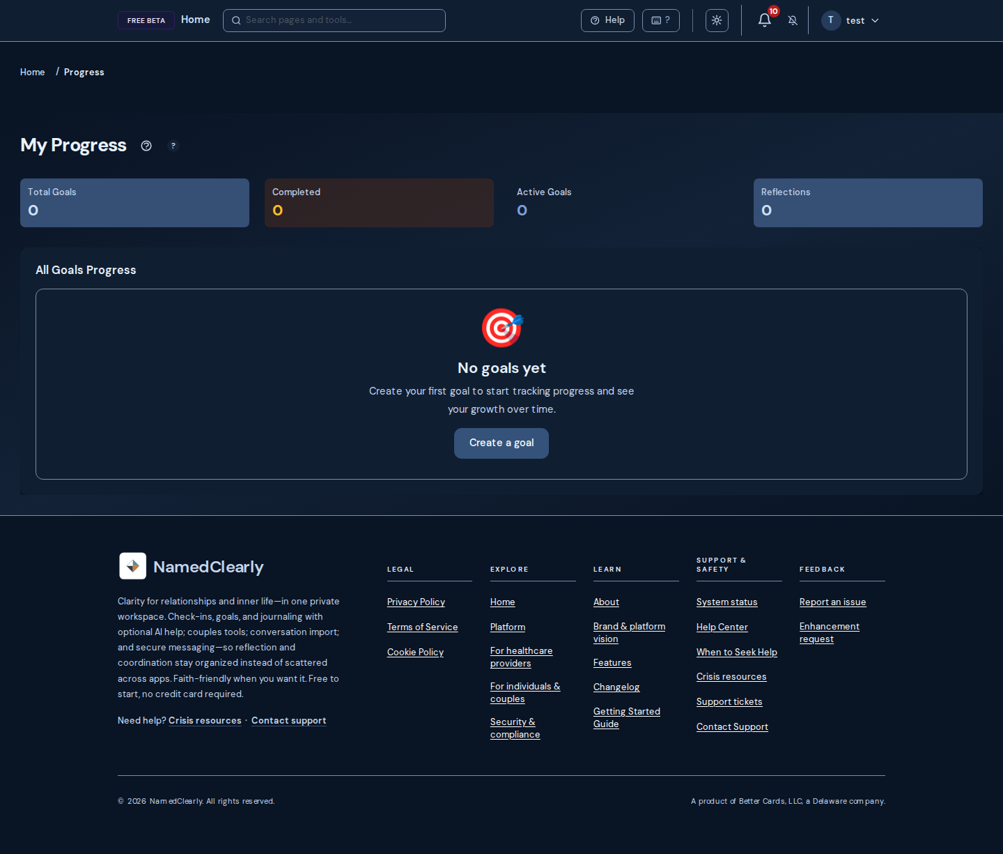 Screenshot: Progress