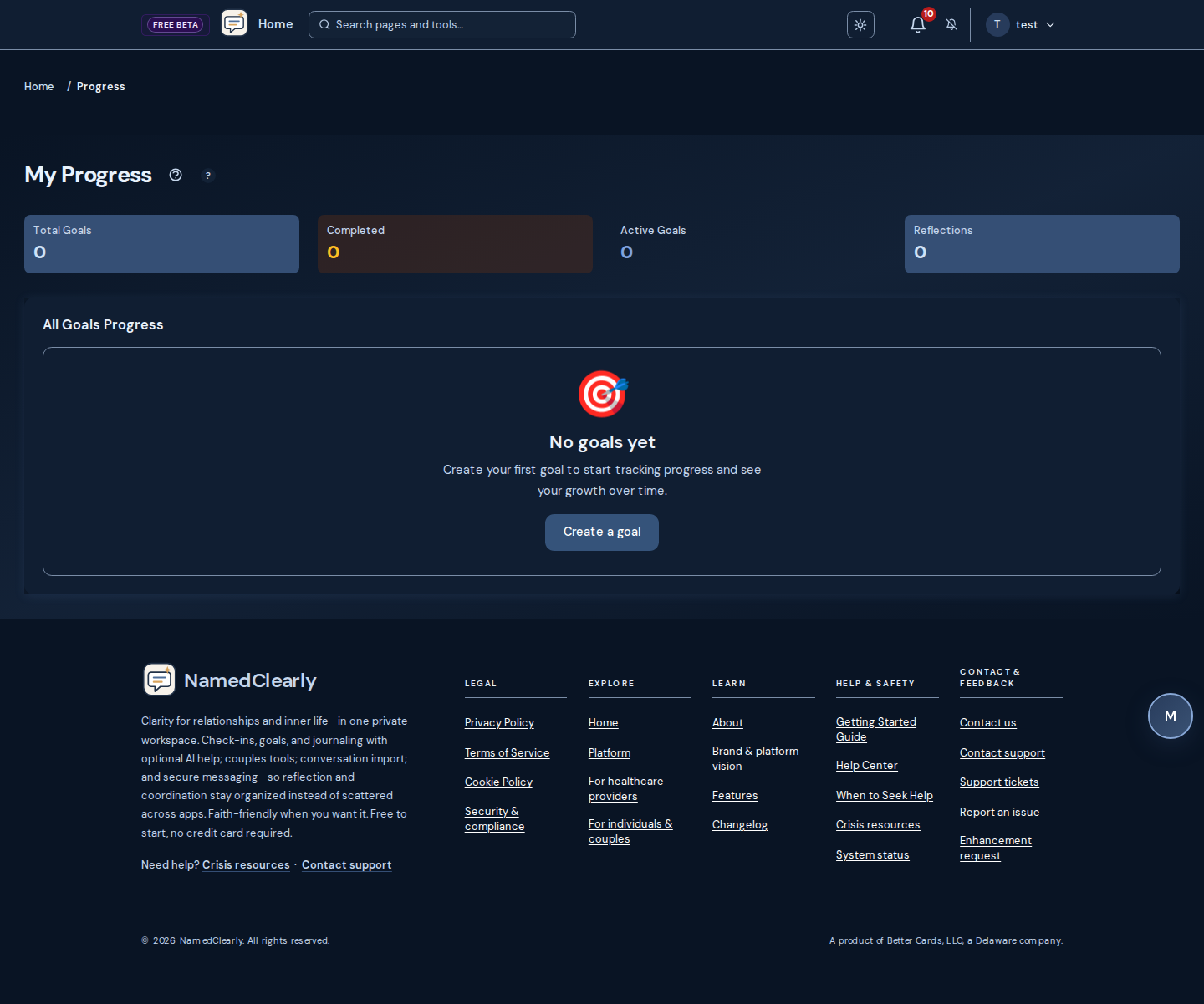 Screenshot: Progress