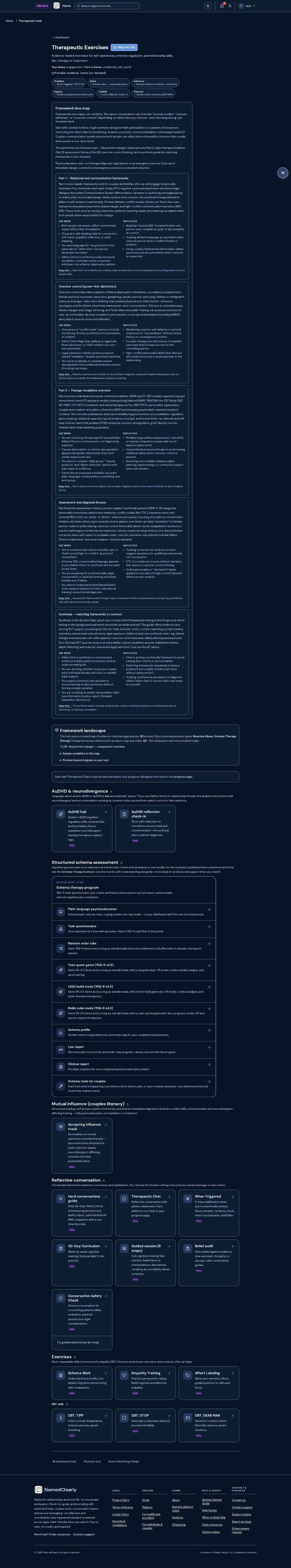 Screenshot: Therapeutic Exercises
