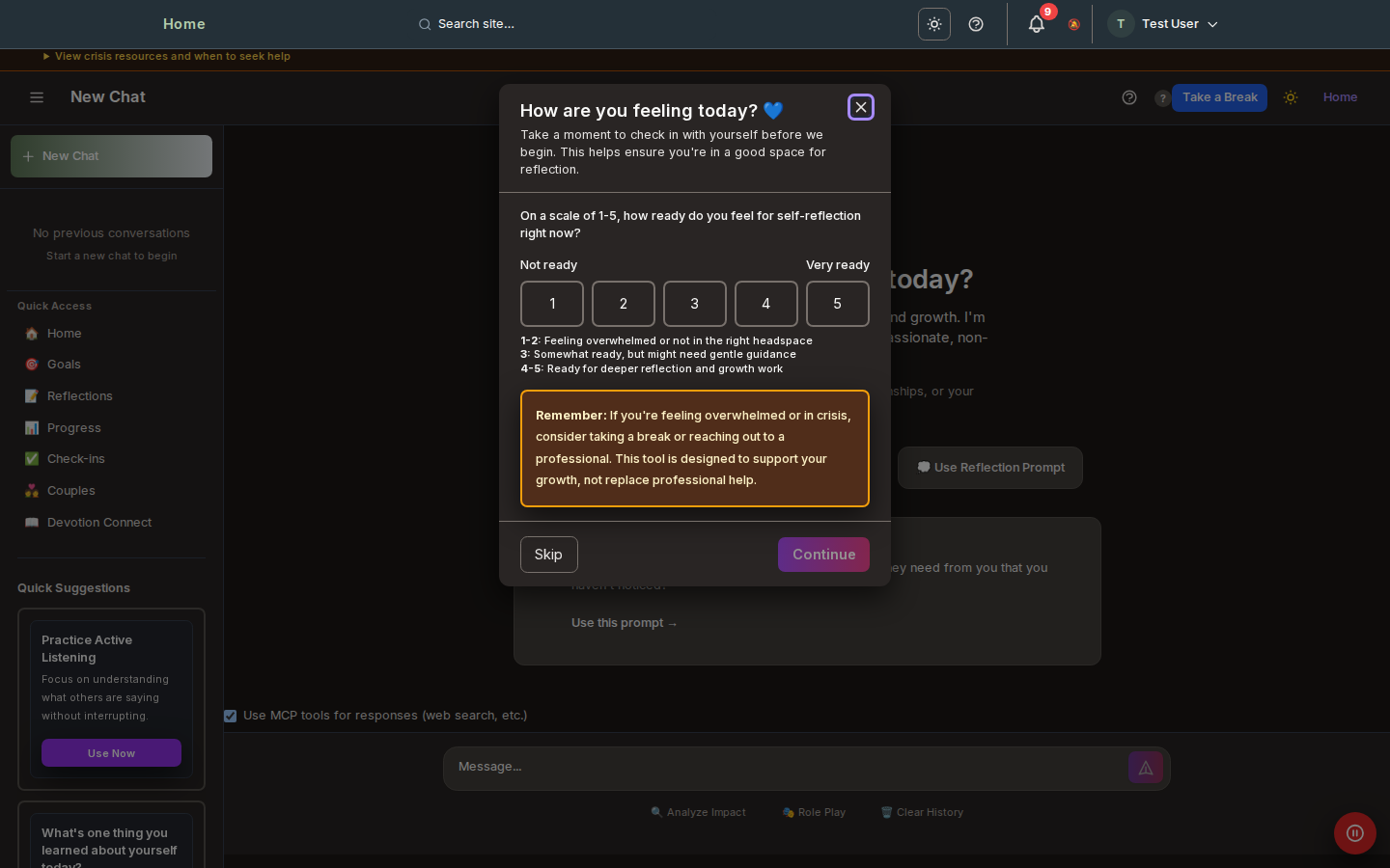 Self-Reflection Chat