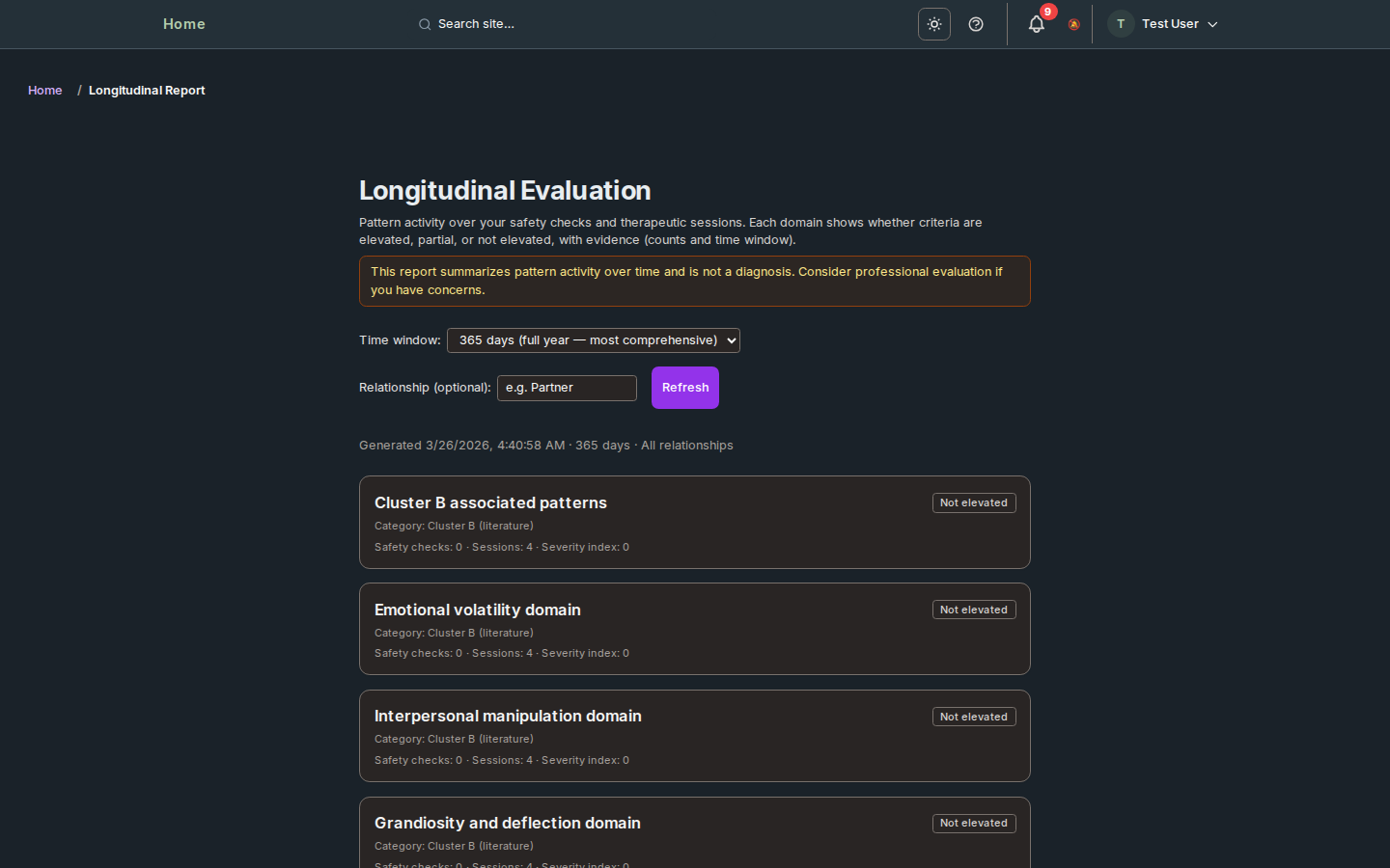 Longitudinal Evaluation