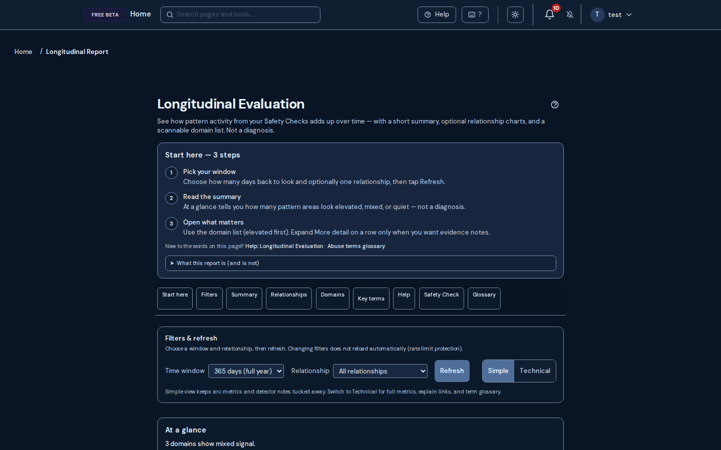 Longitudinal Evaluation