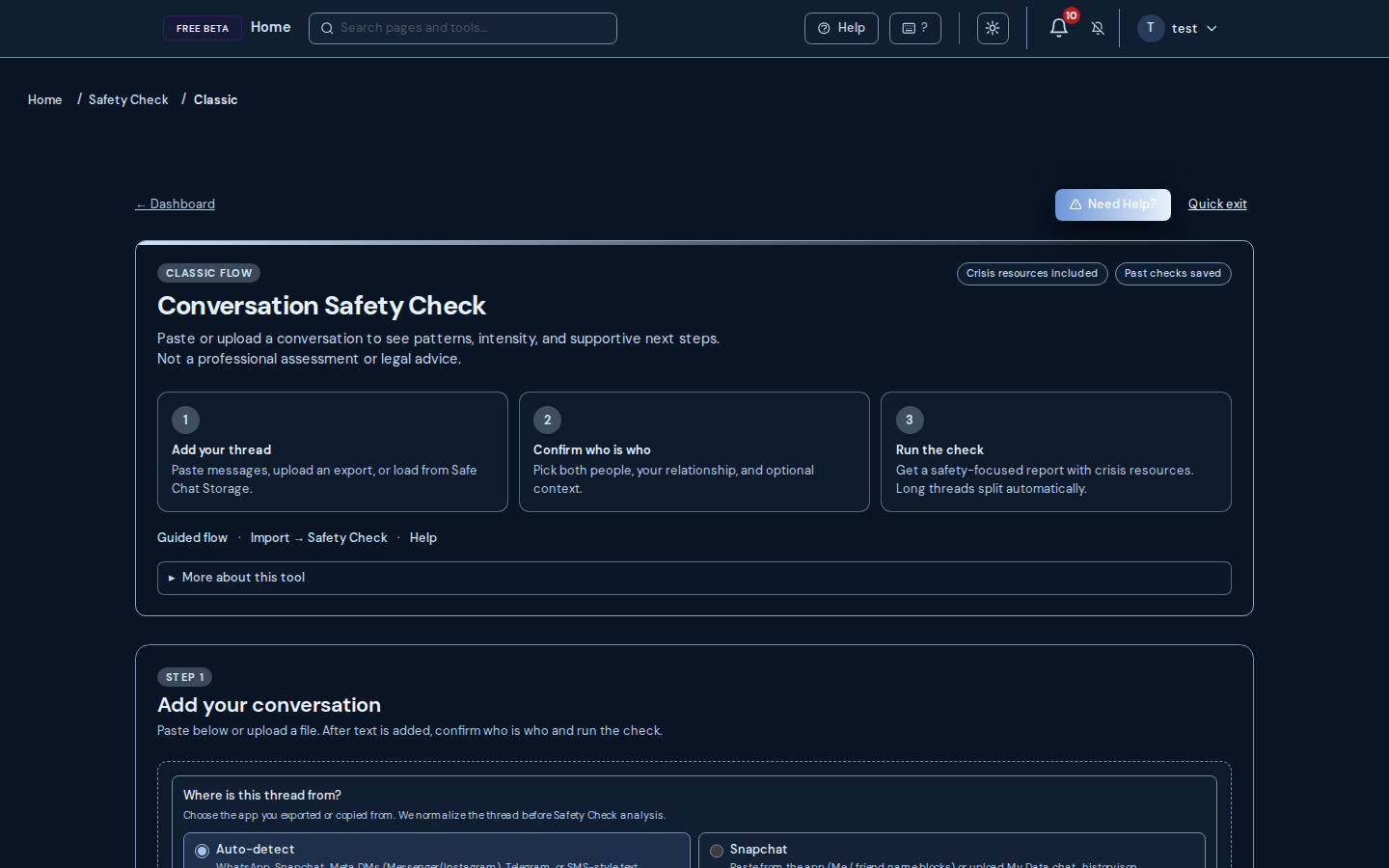 Safety Check