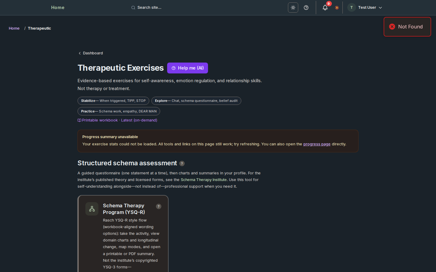 Therapeutic Exercises