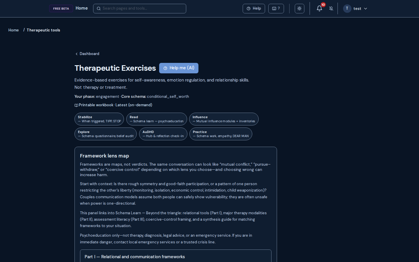 Therapeutic Exercises